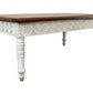HomeRoots Decorative Coffee Table With Brown and White Finish