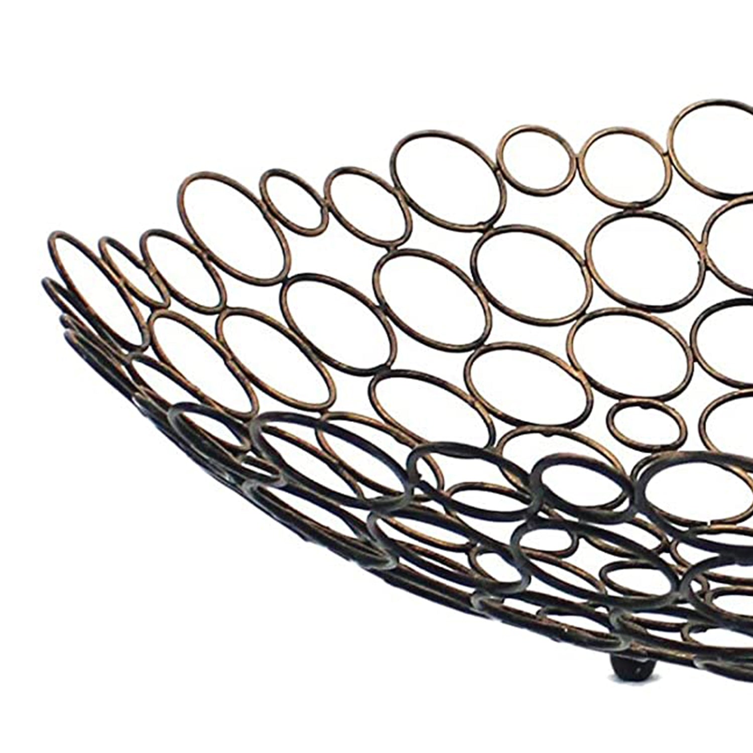 HomeRoots Decorative Metal Tray In Bronze Finish