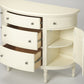 HomeRoots Demilune Console Chest in White Finish