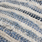 HomeRoots Denim Blue Repurposed Woven Strips Lumbar Pillow
