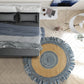 HomeRoots Denim and Natural Jute Fringed Round Rug