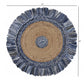 HomeRoots Denim and Natural Jute Fringed Round Rug