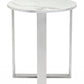 HomeRoots Designer's Choice White Faux Marble and Steel End Table