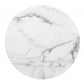 HomeRoots Designer's Choice White Faux Marble and Steel End Table