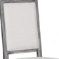 HomeRoots Dining Chairs Weathered Gray Rubberwood Legs Seat Solid Back In Set Of Two