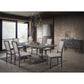 HomeRoots Dining Chairs Weathered Gray Rubberwood Legs Seat Solid Back In Set Of Two