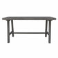 HomeRoots Dining Table With Leg Support in Dark Grey Finish