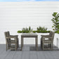 HomeRoots Dining Table With Straight Legs in Distressed Grey Finish