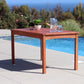 HomeRoots Dining Table With Straight Legs in Sienna Brown Finish