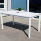 HomeRoots Dining Table With Straight Legs in White Finish