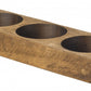 HomeRoots Distressed Maple Stain 3 Hole Cheese Mold Candle Holder