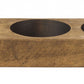 HomeRoots Distressed Maple Stain 3 Hole Cheese Mold Candle Holder