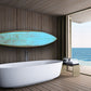 HomeRoots Distressed and Rustic Aqua Surfboard Wood Panel Wall Art