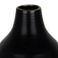 HomeRoots Dora Small Cement Gray and Black Dipped Vase