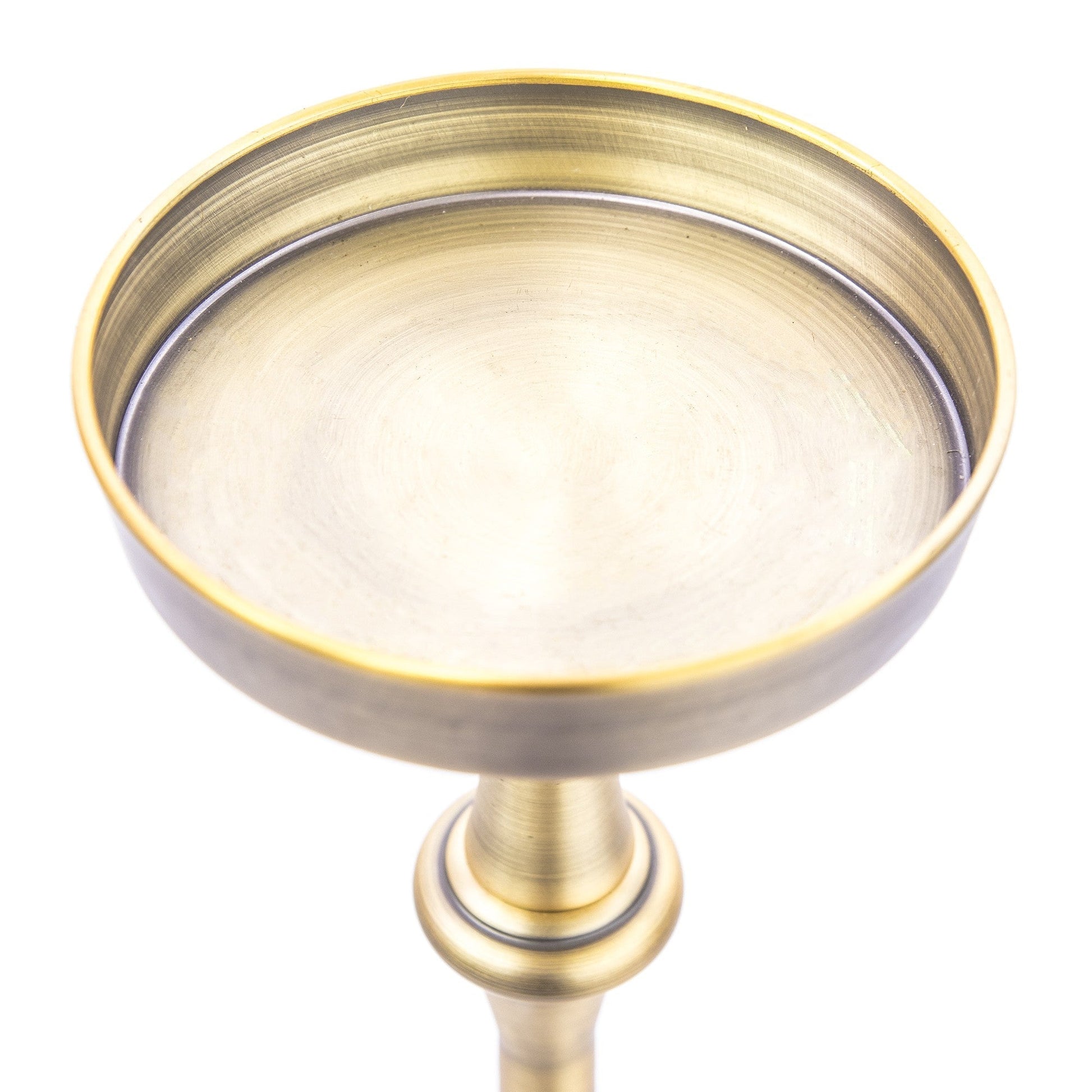 HomeRoots Drink Size Accent Table in Brushed Gold Finish