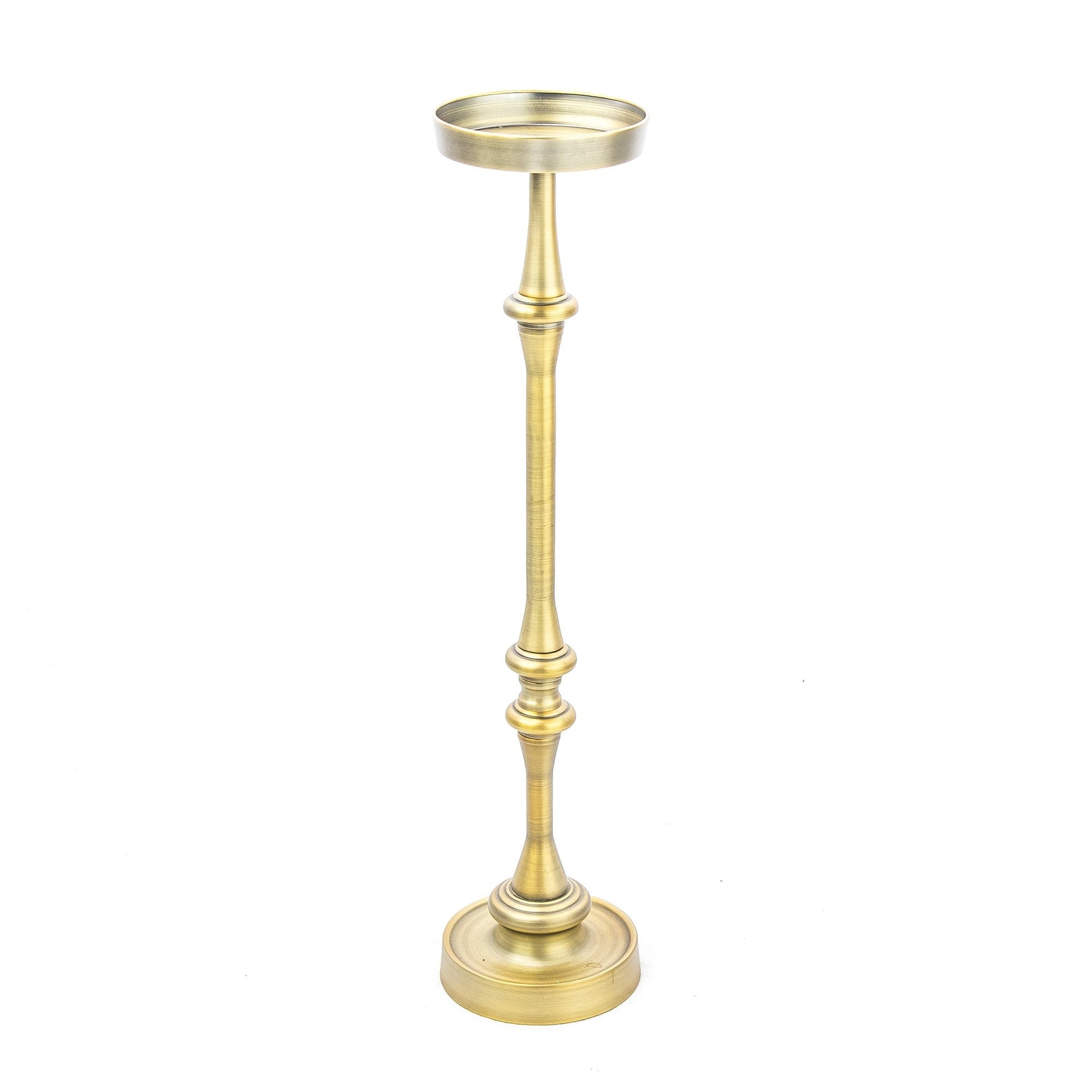 HomeRoots Drink Size Accent Table in Brushed Gold Finish