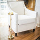 HomeRoots Drink Size Accent Table in Brushed Gold Finish