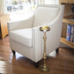 HomeRoots Drink Size Accent Table in Brushed Gold Finish