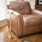 HomeRoots Drink Size Accent Table in Brushed Gold Finish