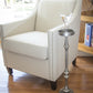HomeRoots Drink Size Accent Table in Brushed Silver Finish