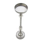 HomeRoots Drink Size Accent Table in Brushed Silver Finish