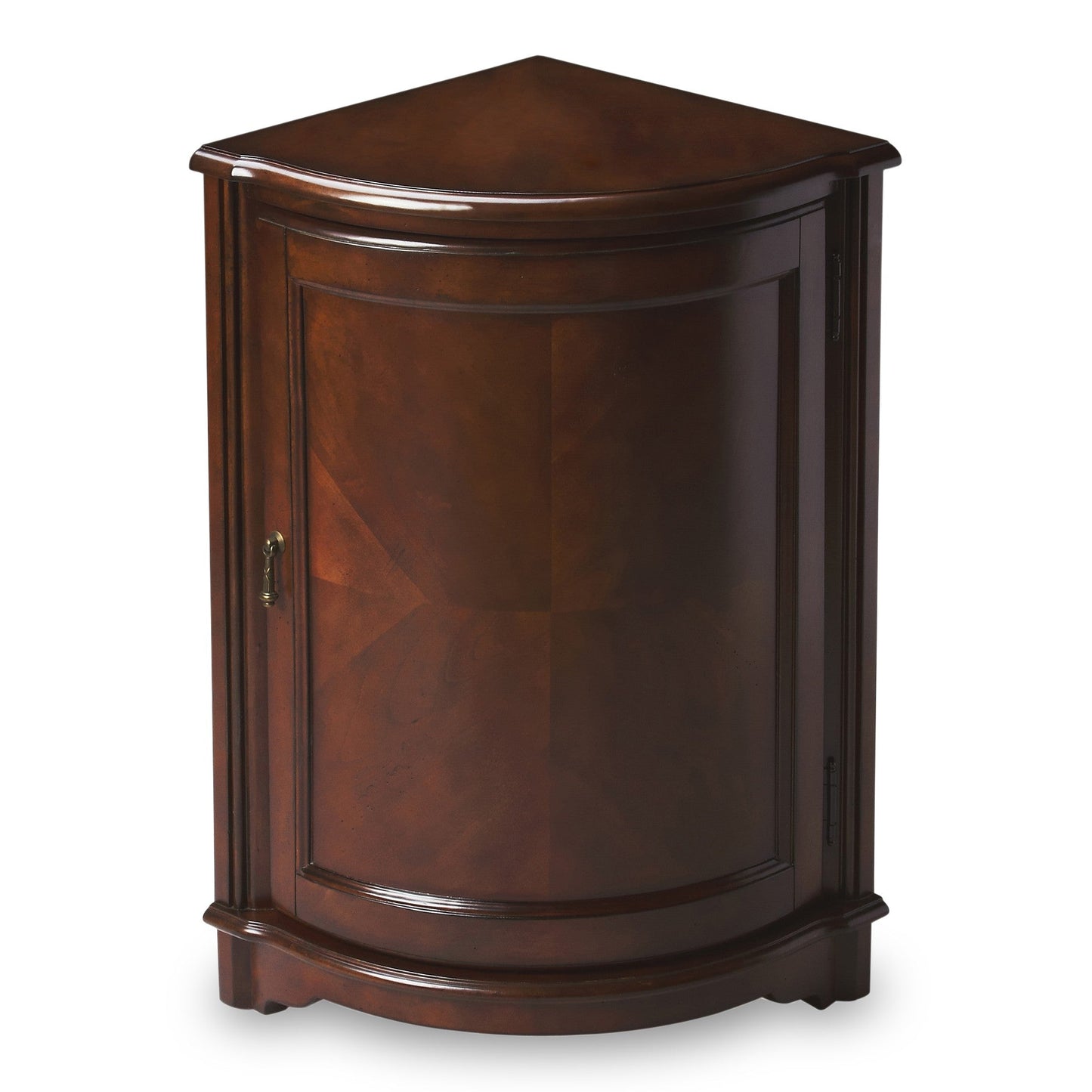 HomeRoots Durham Plantation Cherry Corner Cabinet