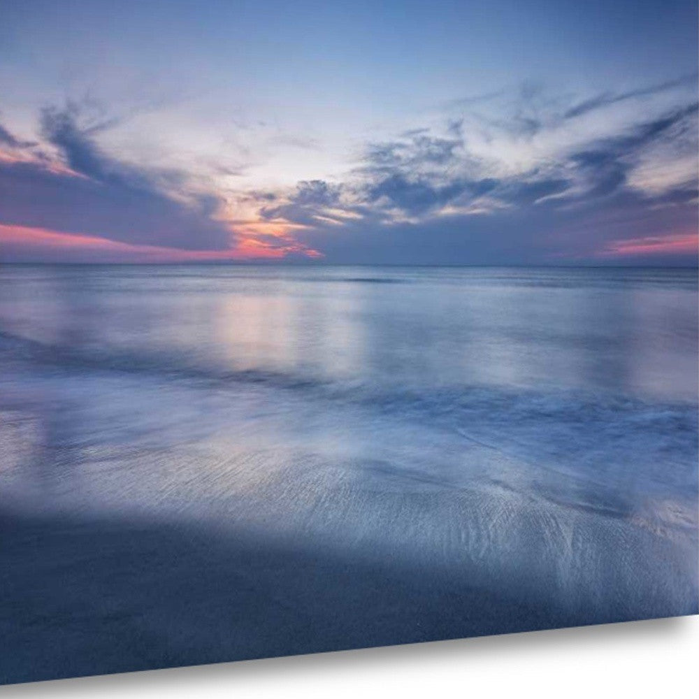 HomeRoots Early Morning Beach Sunrise 3 Giclee Wrap Canvas Wall Art