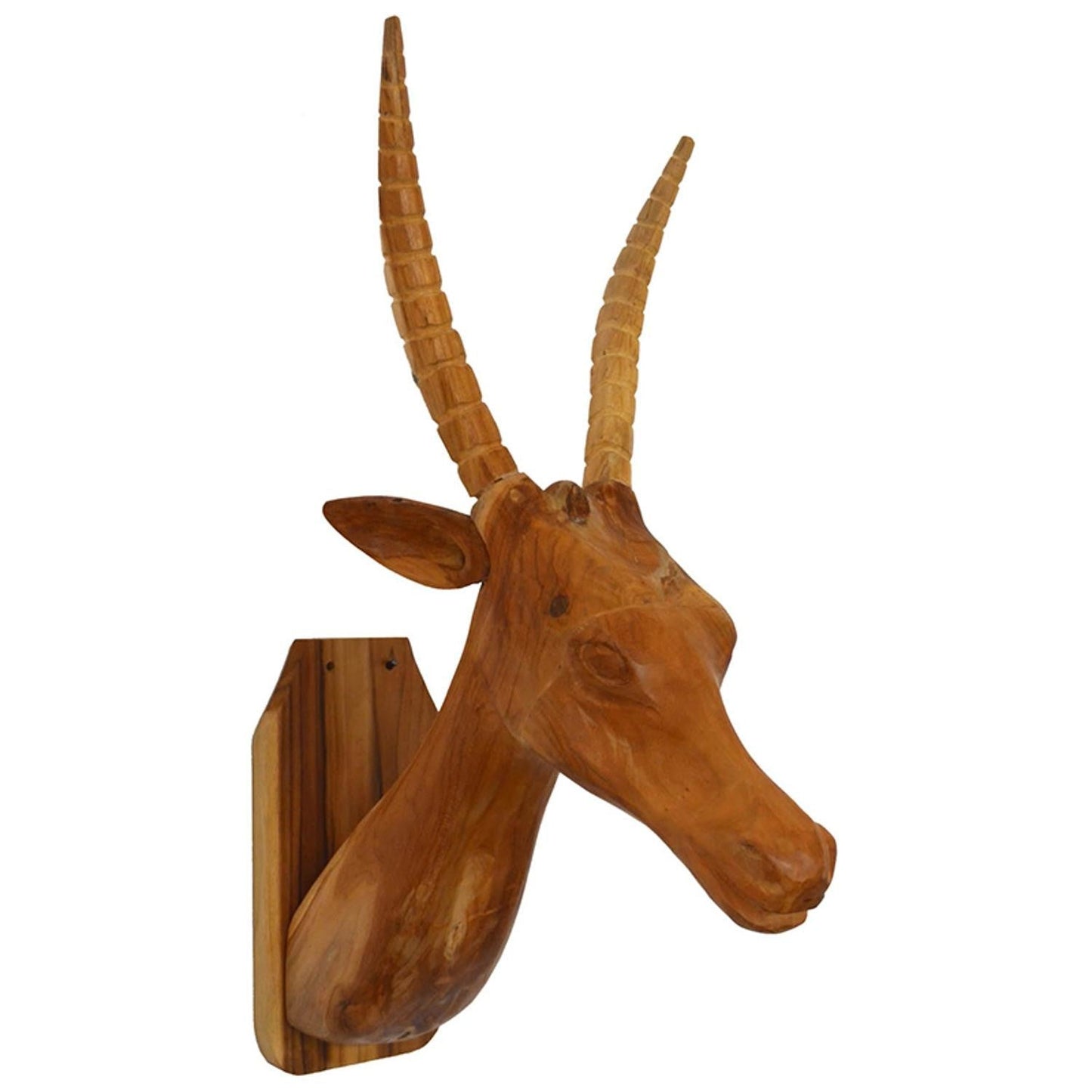 HomeRoots Elk Head Traditional Teak Root Wall Décor