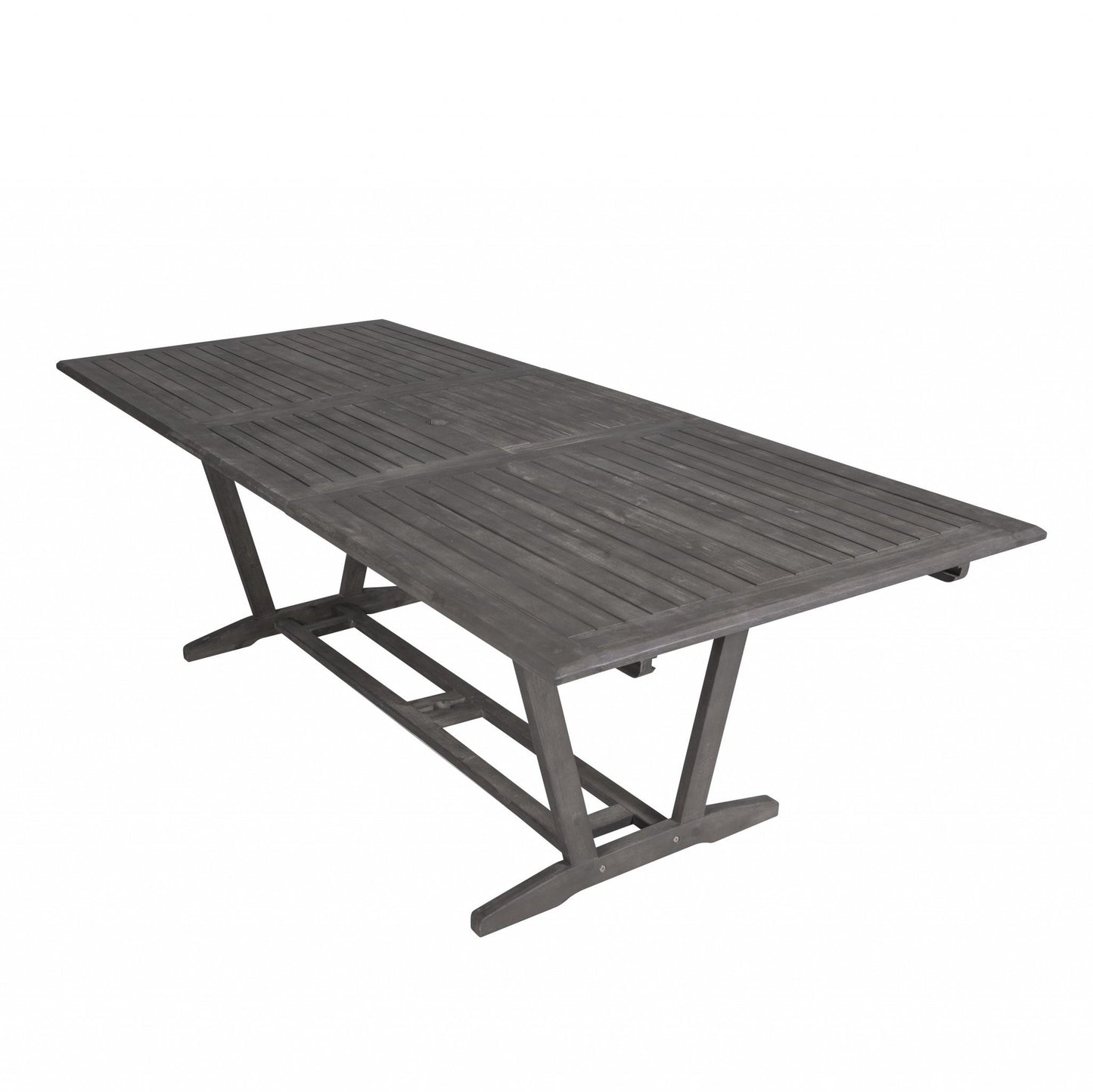 HomeRoots Extendable Dining Table in Distressed Grey Finish