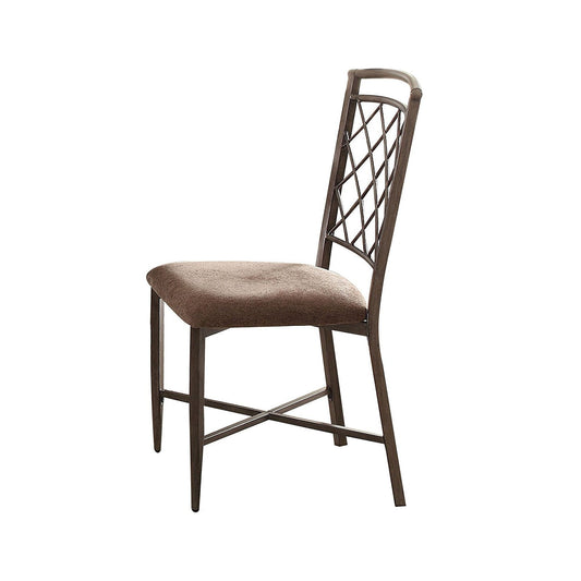 HomeRoots Fabric And Antique Side Chair In Set Of Two