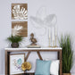 HomeRoots Fanned White Metal Leaf Wall Decor