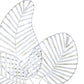 HomeRoots Fanned White Metal Leaf Wall Decor