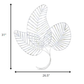 HomeRoots Fanned White Metal Leaf Wall Decor
