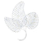HomeRoots Fanned White Metal Leaf Wall Decor