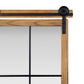 HomeRoots Farmhouse Style Brown Wooden Window Pane Wall Mirror