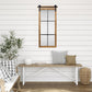 HomeRoots Farmhouse Style Brown Wooden Window Pane Wall Mirror