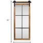 HomeRoots Farmhouse Style Brown Wooden Window Pane Wall Mirror