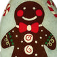 HomeRoots Festive Glitter Gingerbread Man Hand Painted Mouth Blown Glass Ornament
