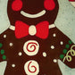 HomeRoots Festive Glitter Gingerbread Man Hand Painted Mouth Blown Glass Ornament