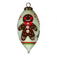 HomeRoots Festive Glitter Gingerbread Man Hand Painted Mouth Blown Glass Ornament