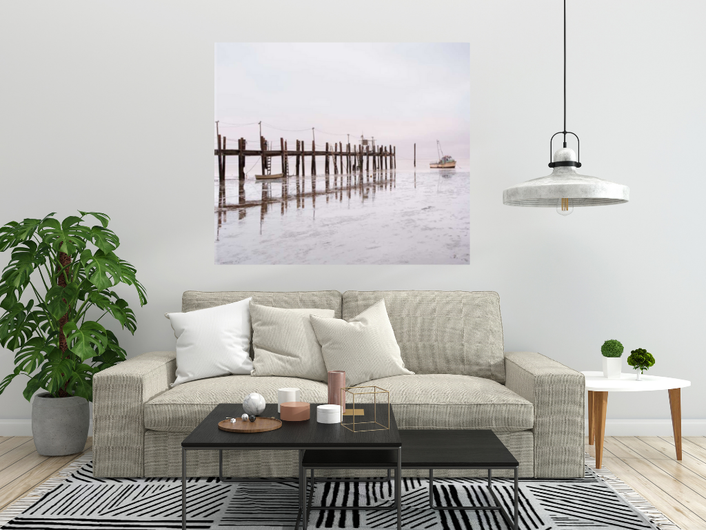 HomeRoots Fishing Boat Pier 3 Giclee Wrap Canvas Wall Art