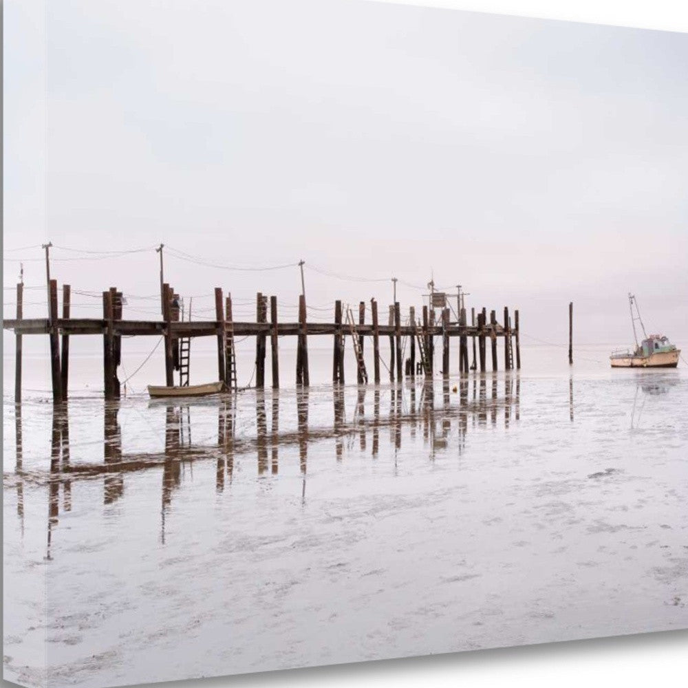 HomeRoots Fishing Boat Pier 3 Giclee Wrap Canvas Wall Art
