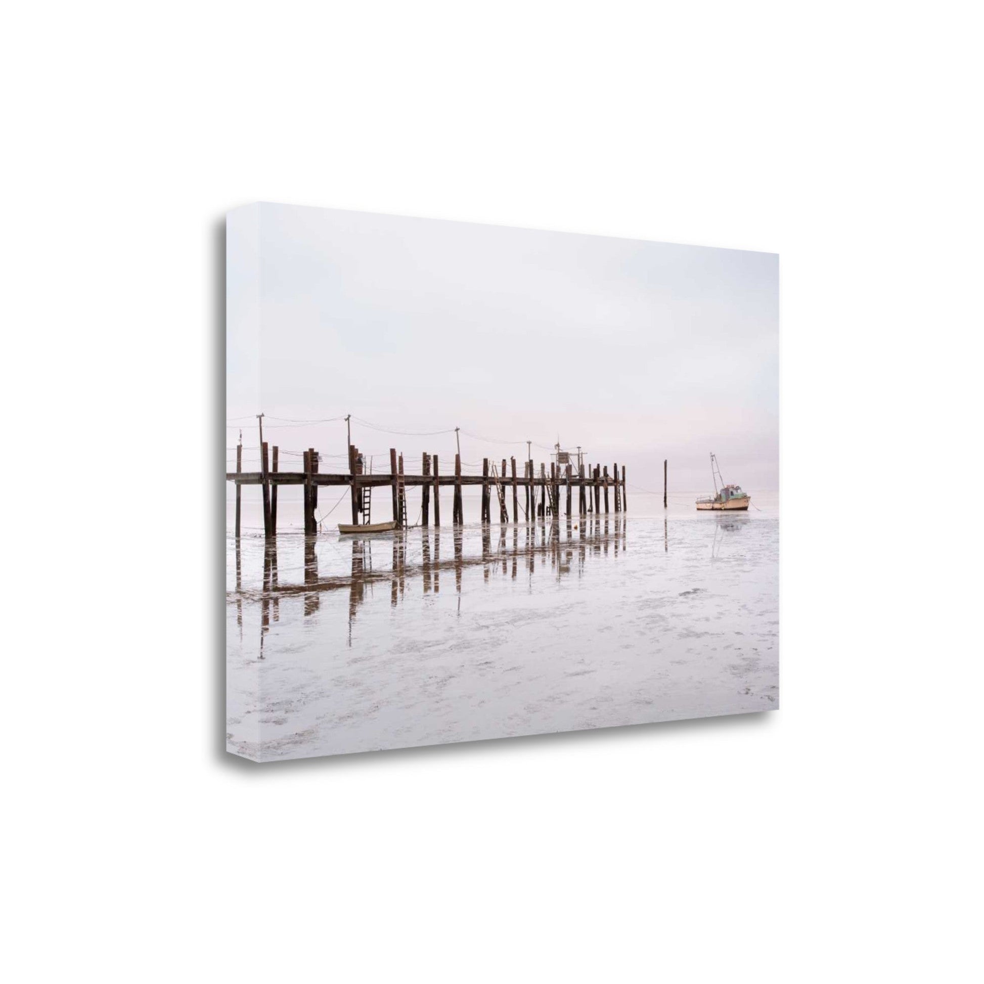 HomeRoots Fishing Boat Pier 3 Giclee Wrap Canvas Wall Art