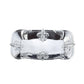 HomeRoots Fleur De Lis Traditional Serving Tray in Silver Finish