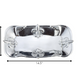 HomeRoots Fleur De Lis Traditional Serving Tray in Silver Finish