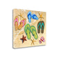 HomeRoots Flip Flops and Starfish 3 Giclee Wrap Canvas Wall Art