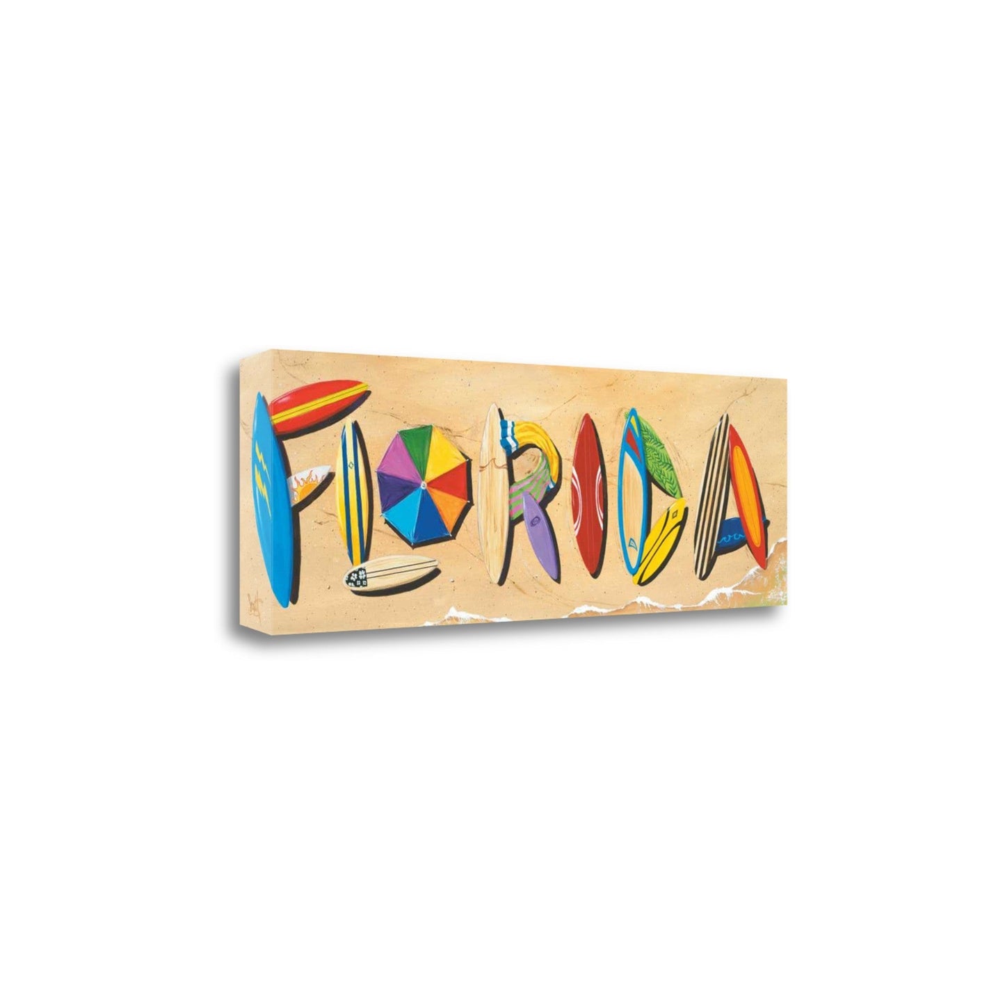 HomeRoots Florida Beach Sign 1 Giclee Wrap Canvas Wall Art