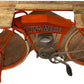 HomeRoots Flying Merkel Motorcycle Bar Cart in Orange Finish