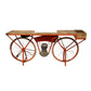 HomeRoots Flying Merkel Motorcycle Bar Cart in Orange Finish