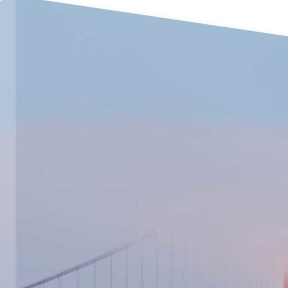 HomeRoots Foggy Night Bistro Cafe Golden Gate Bridge 2 Giclee Wrap Canvas Wall Art